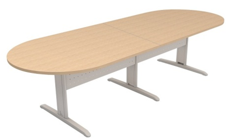 Mesa Reunião Oval Bipartida - Frontal Aço 300 x 110 (RP)