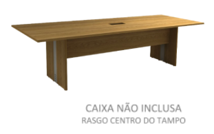 Mesa Reunião Retangular C/ Rasgo p/ cx Tomada - Frontal BP 160 x 90 (ATT)