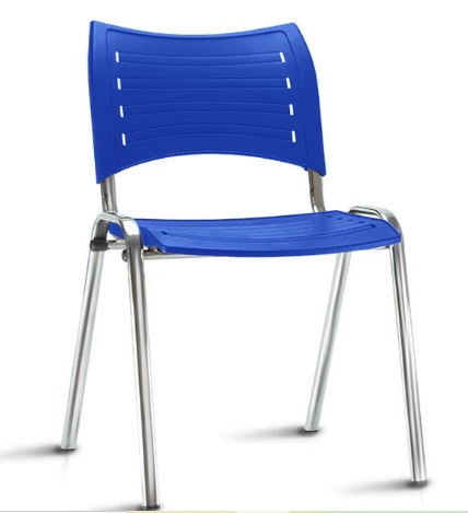 Cadeira Fixa - Base Cromada