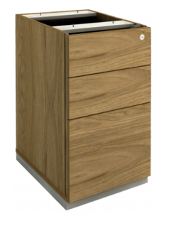 Gaveteiro Pedestal 2 Gavetas + Pasta - Puxador Lateral 40 X 48 (Ip)