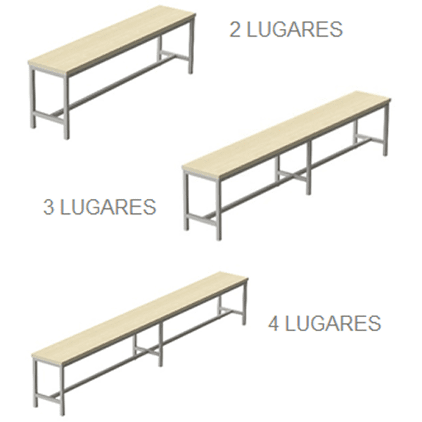 Banco Mesa Refeitório - Post Forming 200 x 30 x 25