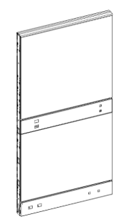 Bimbo Cego C/ Calha Superior C/ Placas Revestidas 50 x 9 x 100 (QTT90mm)