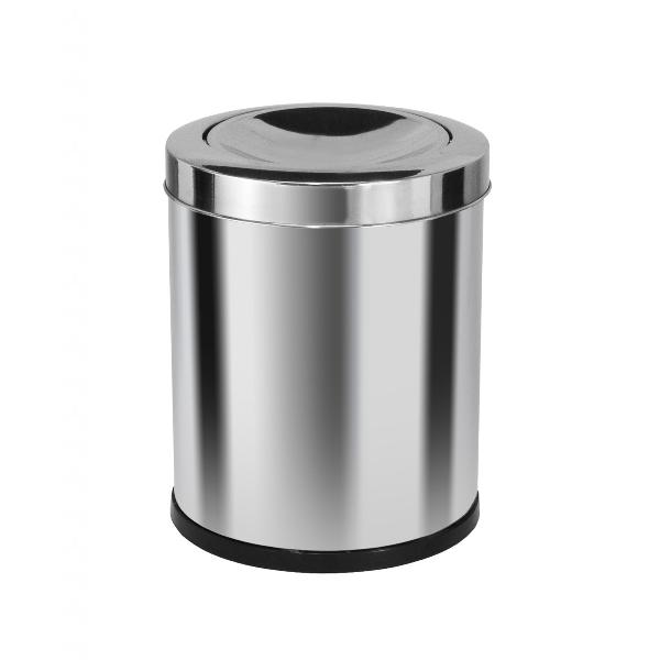 Cestinho Em Aço Inox Com Tampa Meia Esfera